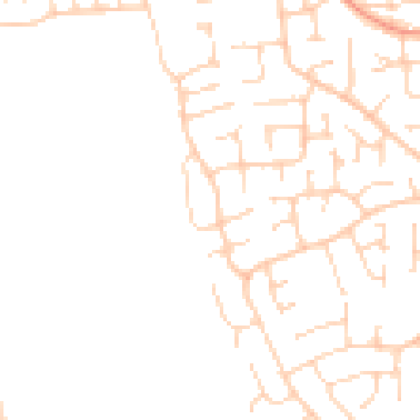 Daytime road noise heatmap for YO32 2WW