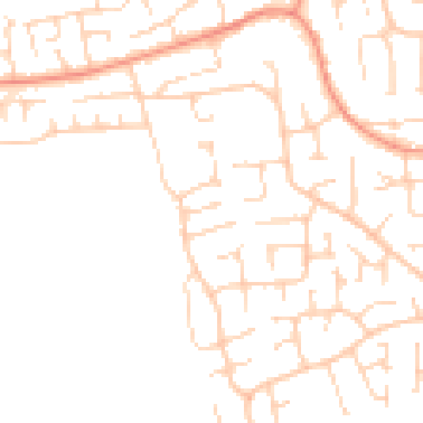 Daytime road noise heatmap for YO32 2ZF