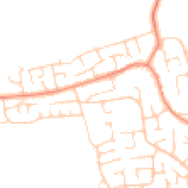 Daytime road noise heatmap for YO32 2ZH