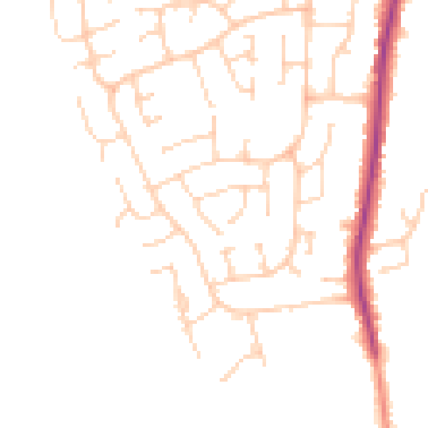 Daytime road noise heatmap for YO32 2ZZ
