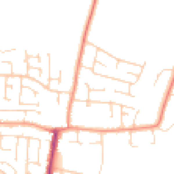 Daytime road noise heatmap for YO32 3NN