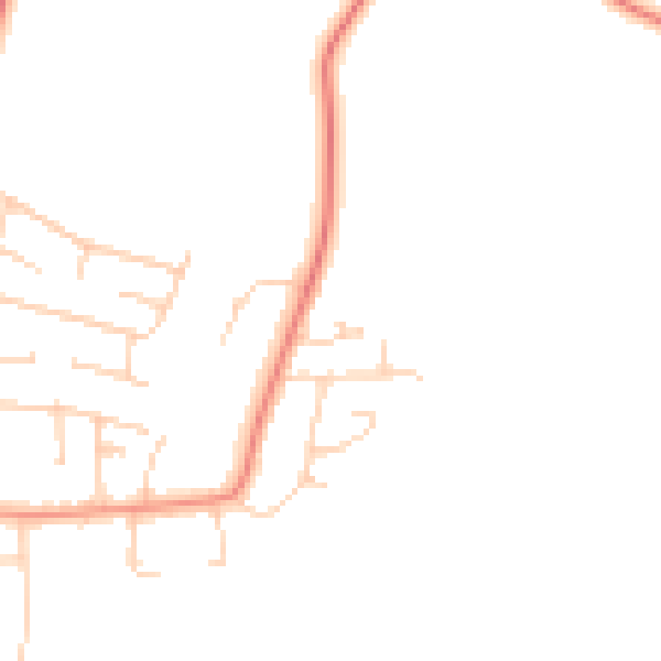 Daytime road noise heatmap for YO32 3QS