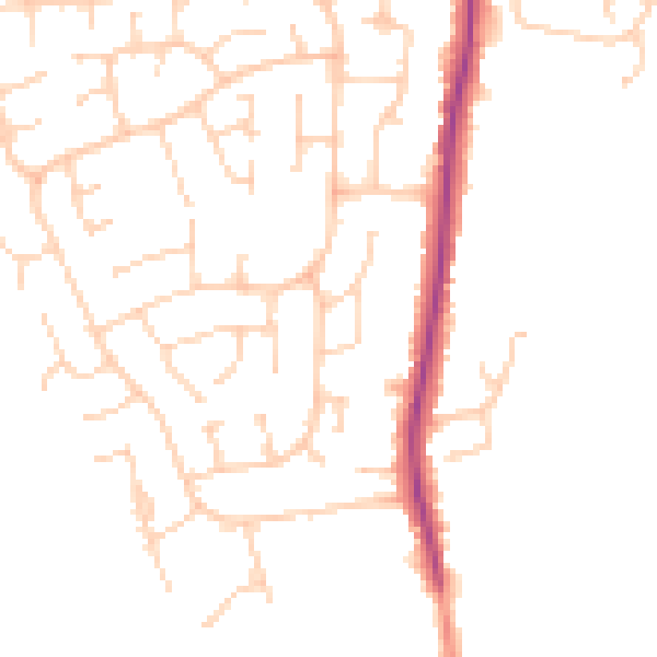 Daytime road noise heatmap for YO32 3UP