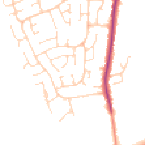 Daytime road noise heatmap for YO32 3YR