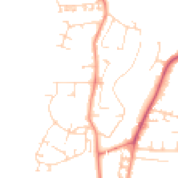 Daytime road noise heatmap for YO32 4AH