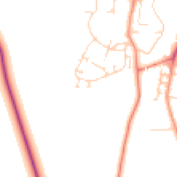 Daytime road noise heatmap for YO32 4TX