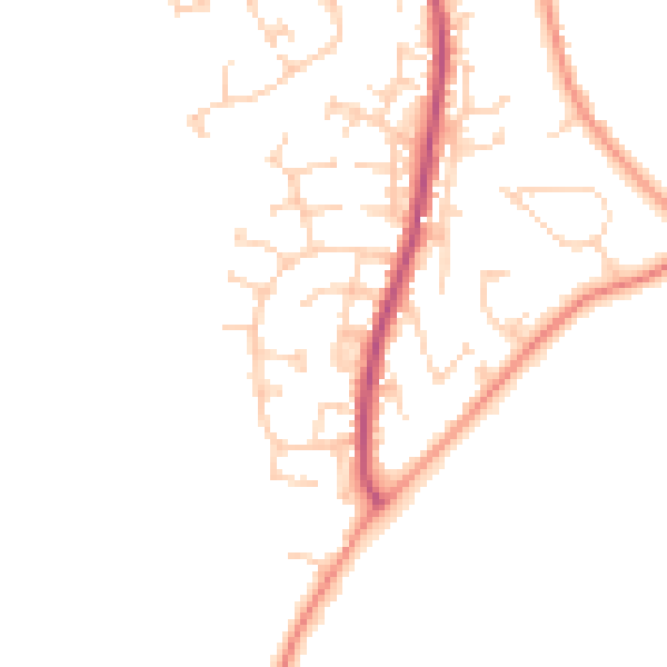 Daytime road noise heatmap for YO32 5AH