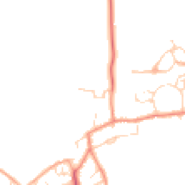 Daytime road noise heatmap for YO32 5BL