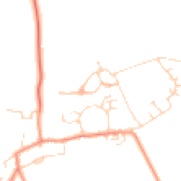 Daytime road noise heatmap for YO32 5PB