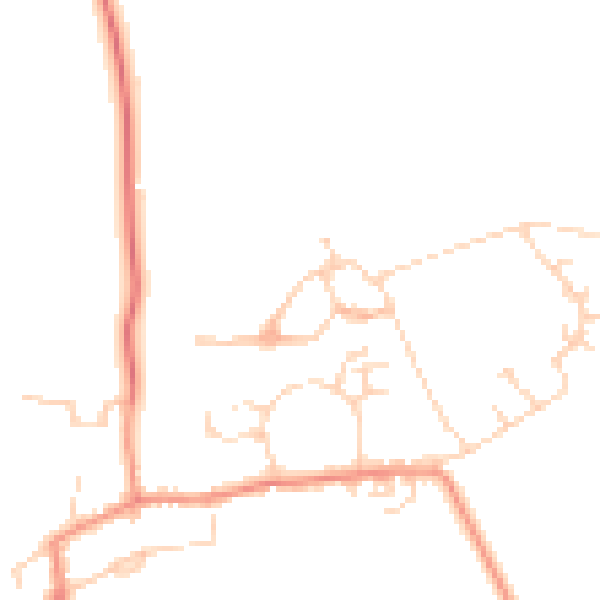 Daytime road noise heatmap for YO32 5PE