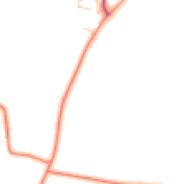 Daytime road noise heatmap for YO32 5SE