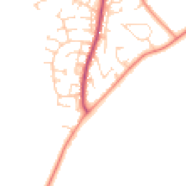 Daytime road noise heatmap for YO32 5ST