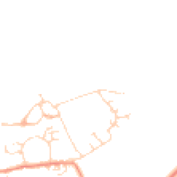 Daytime road noise heatmap for YO32 5SU