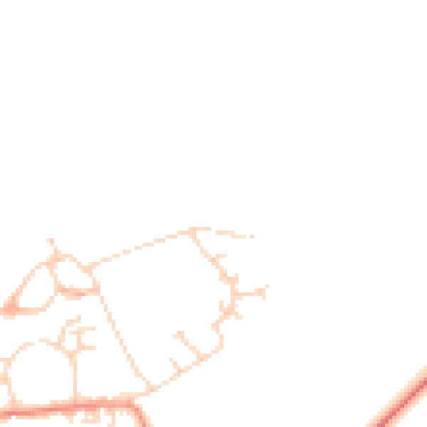 Daytime road noise heatmap for YO32 5SY