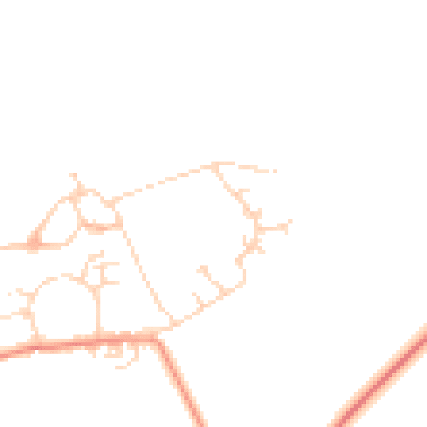 Daytime road noise heatmap for YO32 5WA