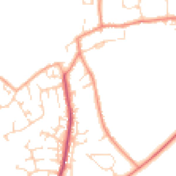 Daytime road noise heatmap for YO32 5WD