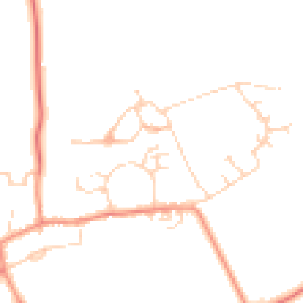 Daytime road noise heatmap for YO32 5YF