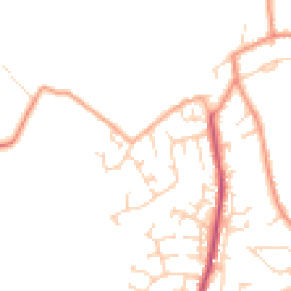 Daytime road noise heatmap for YO32 5ZJ