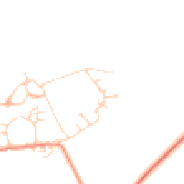 Daytime road noise heatmap for YO32 5ZT