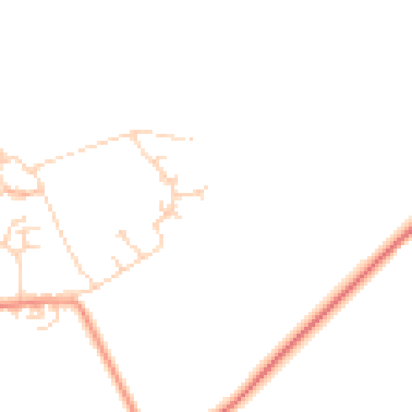 Daytime road noise heatmap for YO32 5ZU