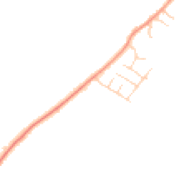 Daytime road noise heatmap for YO32 9AB