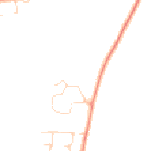 Daytime road noise heatmap for YO32 9FX