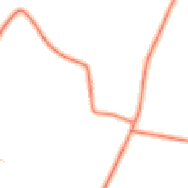 Daytime road noise heatmap for YO32 9SP