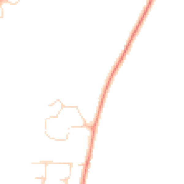 Daytime road noise heatmap for YO32 9TP