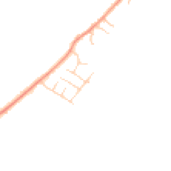 Daytime road noise heatmap for YO32 9UJ