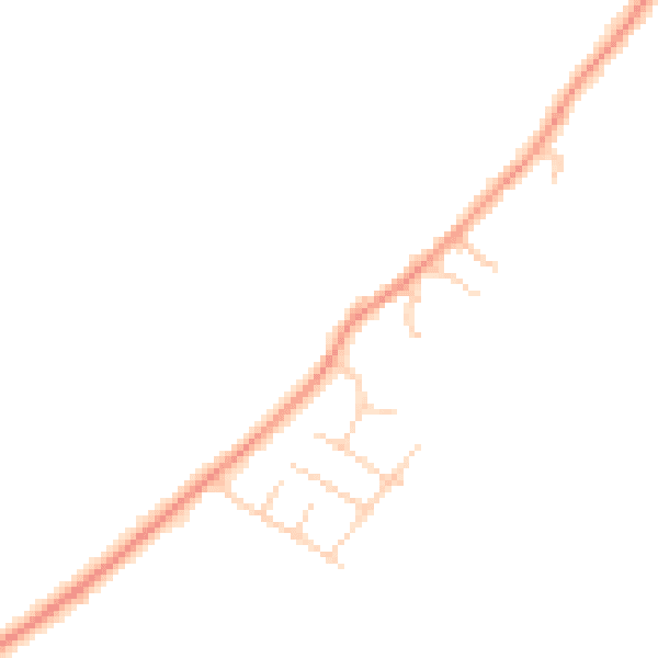 Daytime road noise heatmap for YO32 9UN