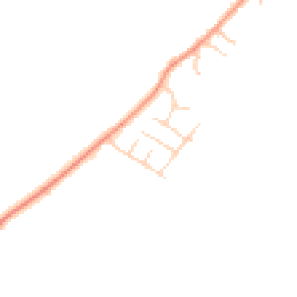 Daytime road noise heatmap for YO32 9UX