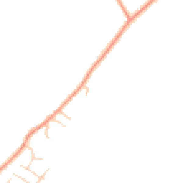 Daytime road noise heatmap for YO32 9YU