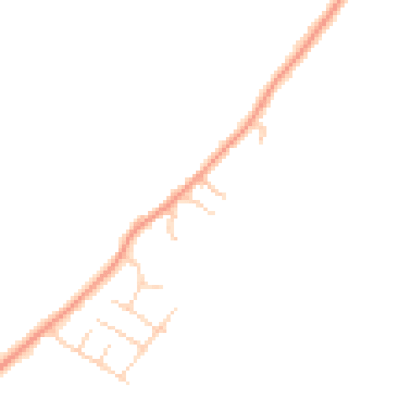 Daytime road noise heatmap for YO32 9ZE