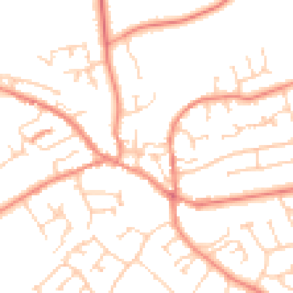 Daytime road noise heatmap for YO43 3AT