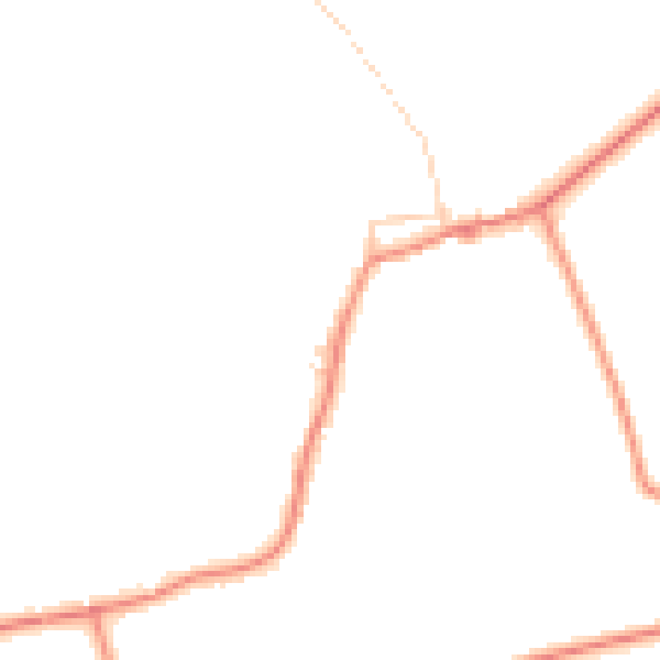Daytime road noise heatmap for YO43 3HY