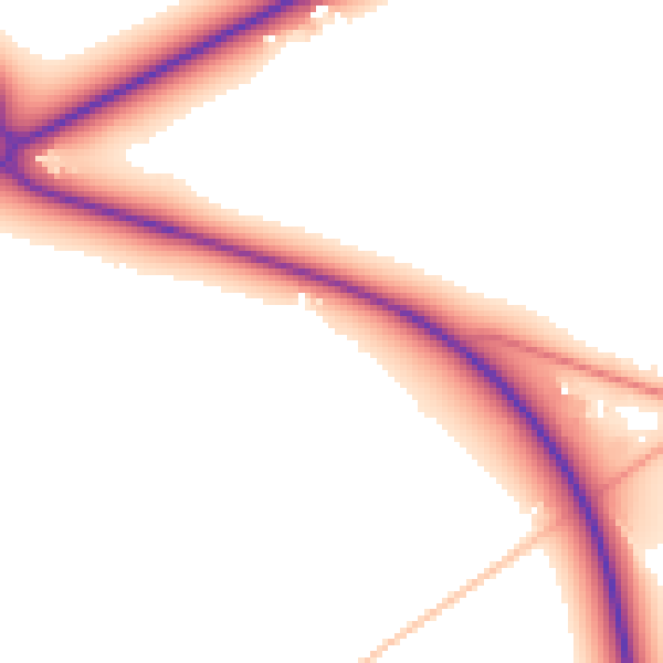Daytime road noise heatmap for YO43 3PT