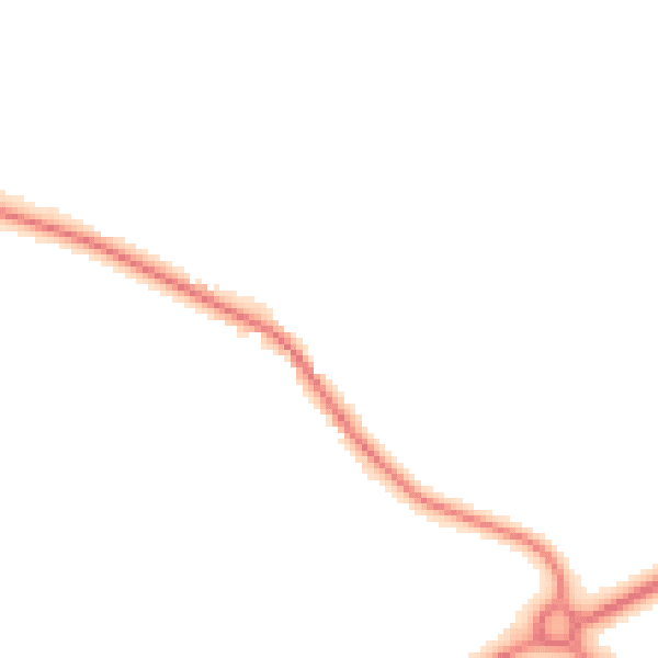 Night-time road noise heatmap for YO43 3QP