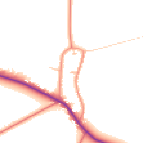 Daytime road noise heatmap for YO43 3QR