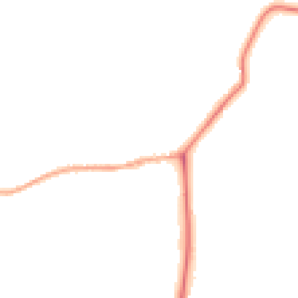 Night-time road noise heatmap for YO43 4AB