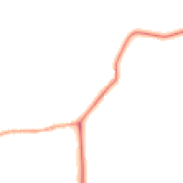 Night-time road noise heatmap for YO43 4BG