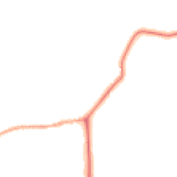 Night-time road noise heatmap for YO43 4BN