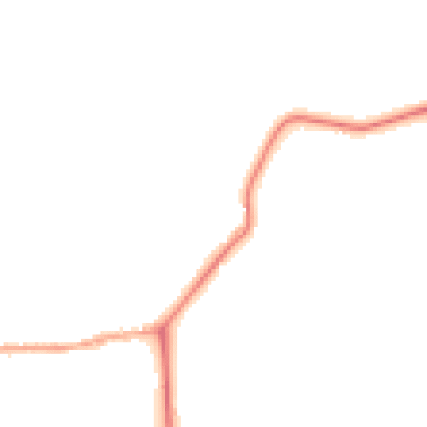 Night-time road noise heatmap for YO43 4DN