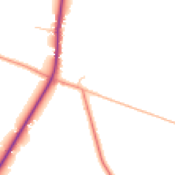 Daytime road noise heatmap for YO43 4DY