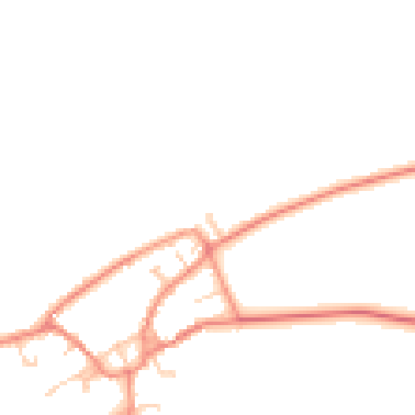 Daytime road noise heatmap for YO43 4FB