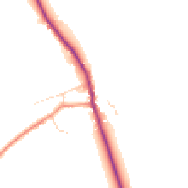 Daytime road noise heatmap for YO43 4QP