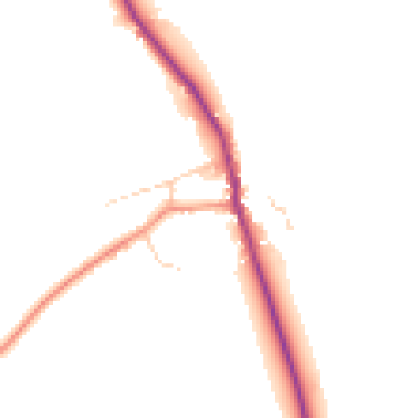 Daytime road noise heatmap for YO43 4QT