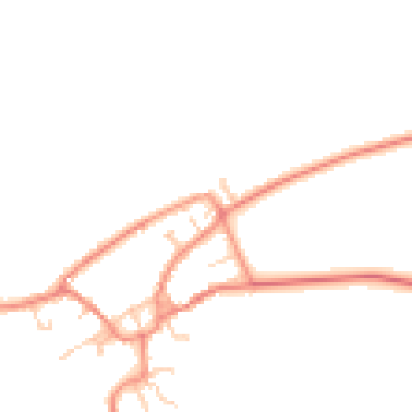 Daytime road noise heatmap for YO43 4SH