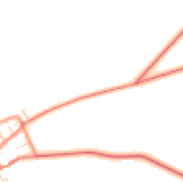 Daytime road noise heatmap for YO43 4SQ