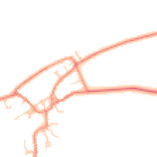 Daytime road noise heatmap for YO43 4SZ
