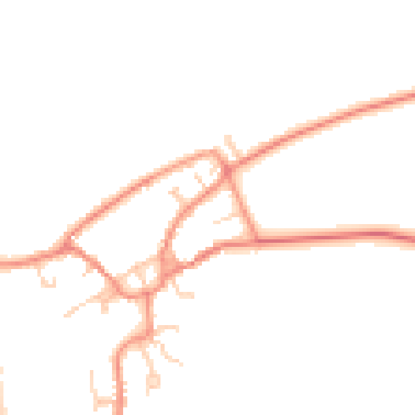Daytime road noise heatmap for YO43 4TP